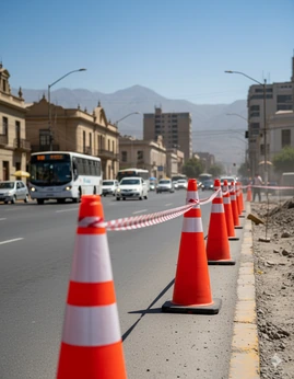 Cono vial con base de caucho 2
